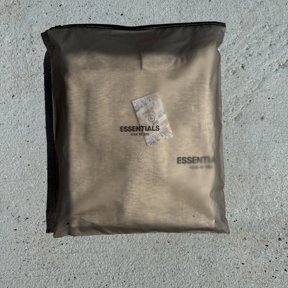 Fear of God Essentials Hoodie Grey Light Oatmeal Size Medium - Picture 10 of 12